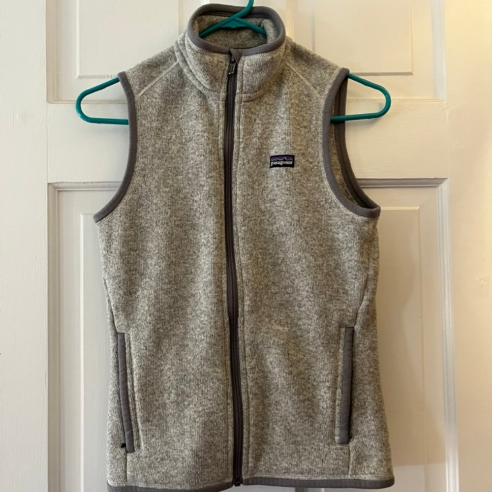 Patagonia Better Sweater Fleece Vest, XSmall, Birch White / Gray